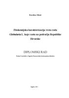prikaz prve stranice dokumenta Fitokemijska karakterizacija vrsta roda Globularia L. koje rastu na području Republike Hrvatske