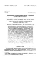 prikaz prve stranice dokumenta Aspartamide polyhydroxamic acids - synthesis and iron(III) complexes