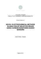 prikaz prve stranice dokumenta Novel electrochemical methods in analysis of selected drugs using carbon nanotubes-based sensors